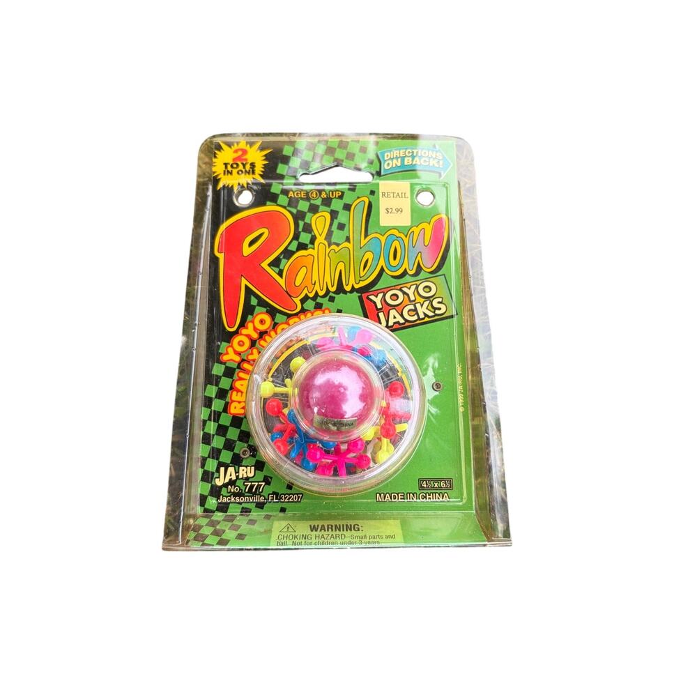 JA-RU Rainbow Yoyo Jacks 2 Toys in 1, Ages 4 Years & Up, Age Level 4-7